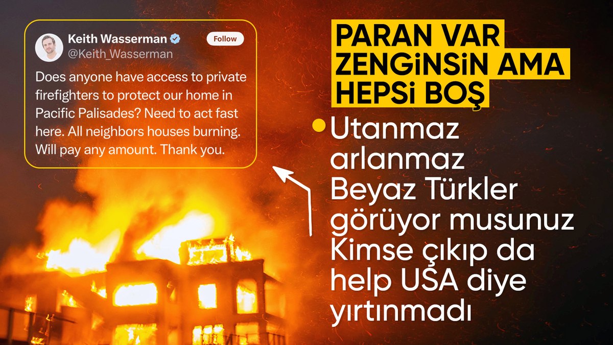 Kaliforniya yanıyor: Evine yaklaşan yangının söndürülmesi için özel itfaiye istedi