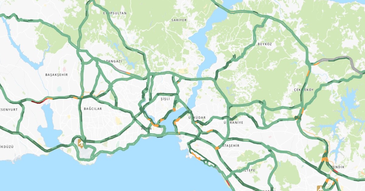 Trafik yoğunluğu yüzde 20!