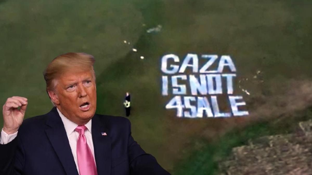 Trump’a ‘kendi mülkü’nden çarpıcı mesaj: “Gazze satılık değildir!”